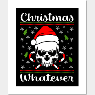 Chistmas Whatever Skull Posters and Art